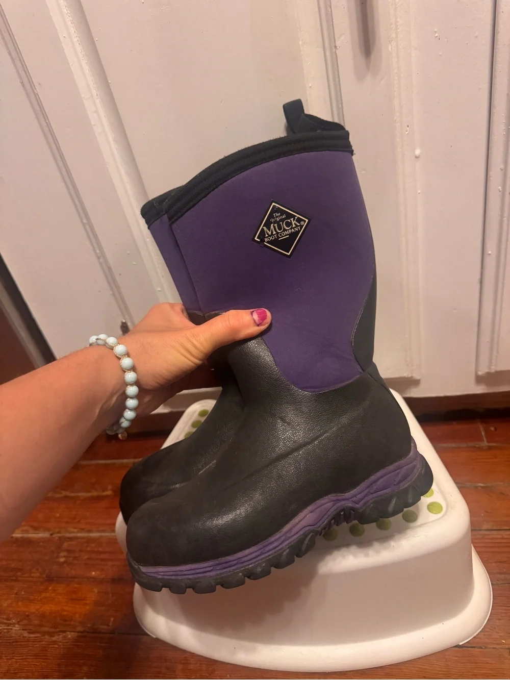 Muck Boot Company Kids' Purple and Black Waterproof Boots girls size 1